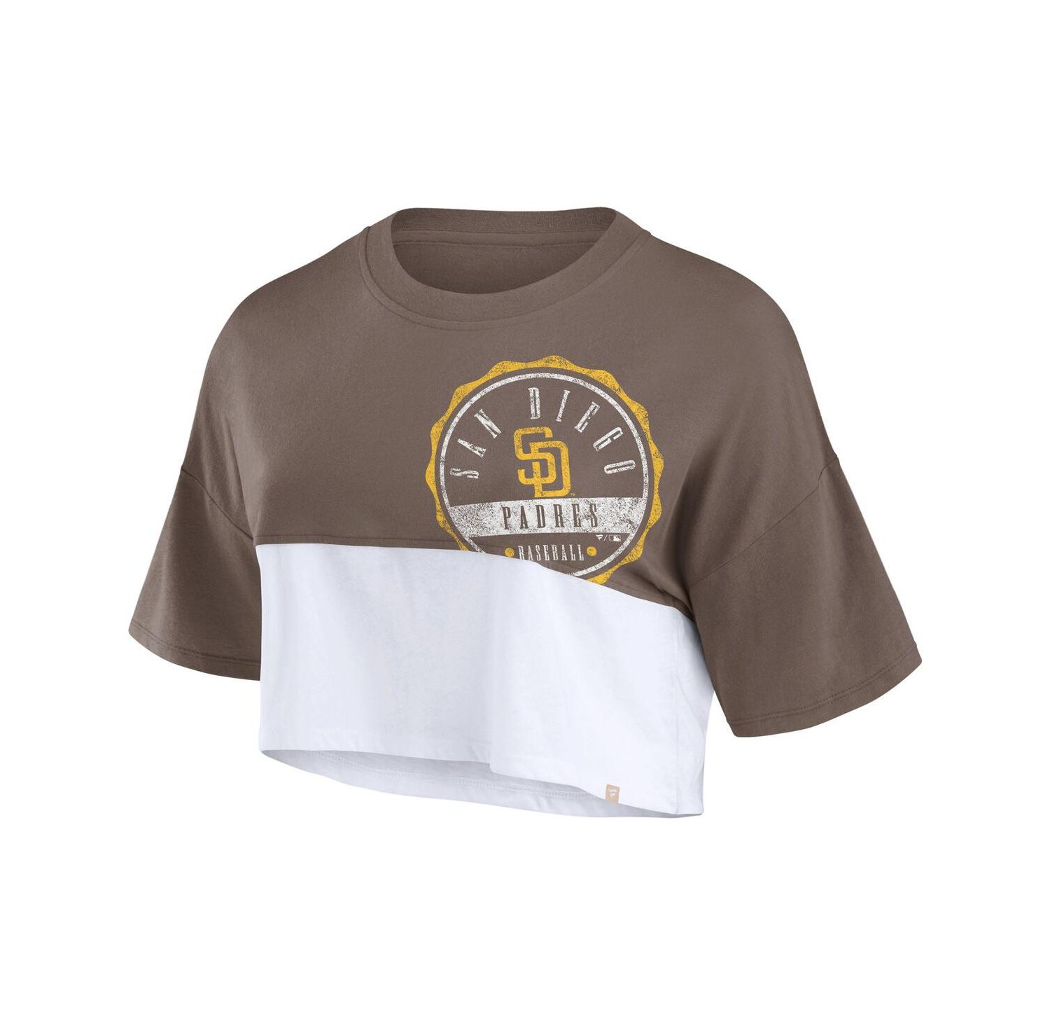 Women's / San Diego Padres Color Split Boxy Cropped T-Shirt