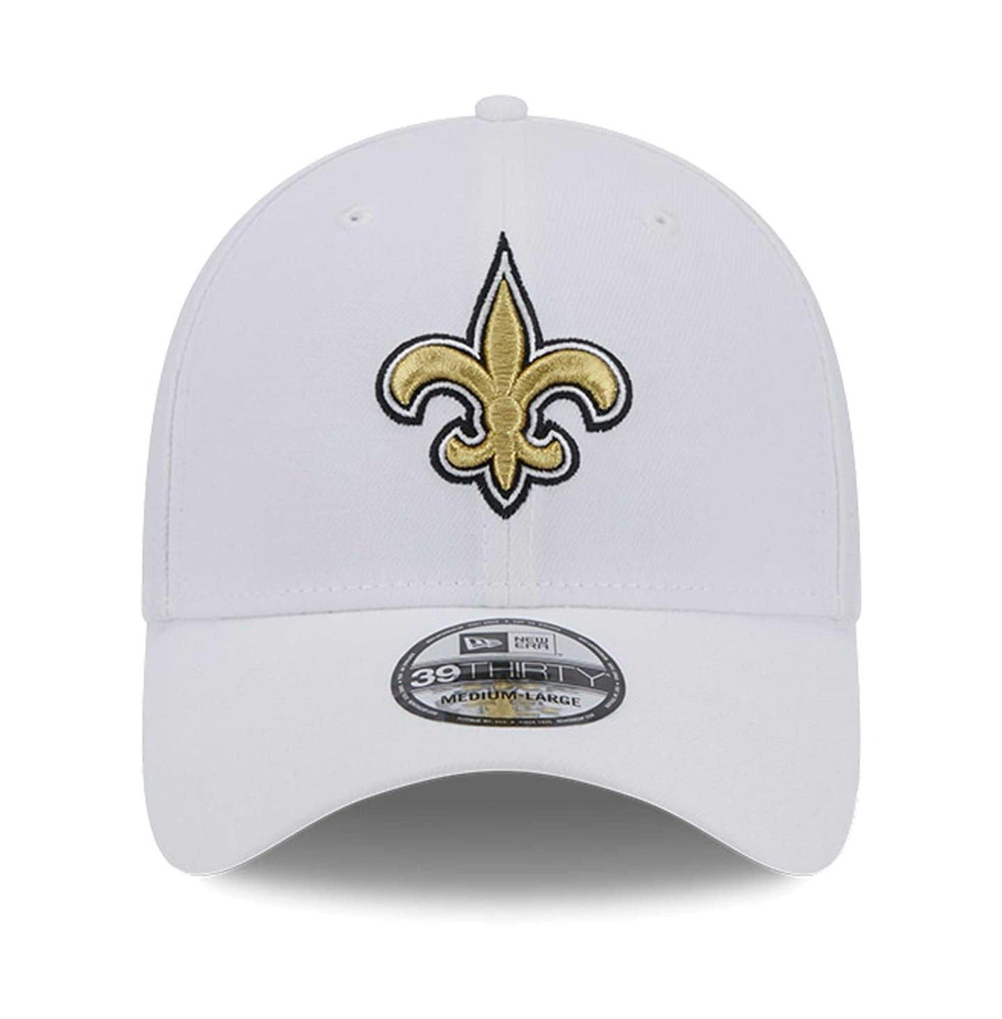Мужская кепка New Era White New Orleans Saints Main 39THIRTY Flex Hat — фото 2
