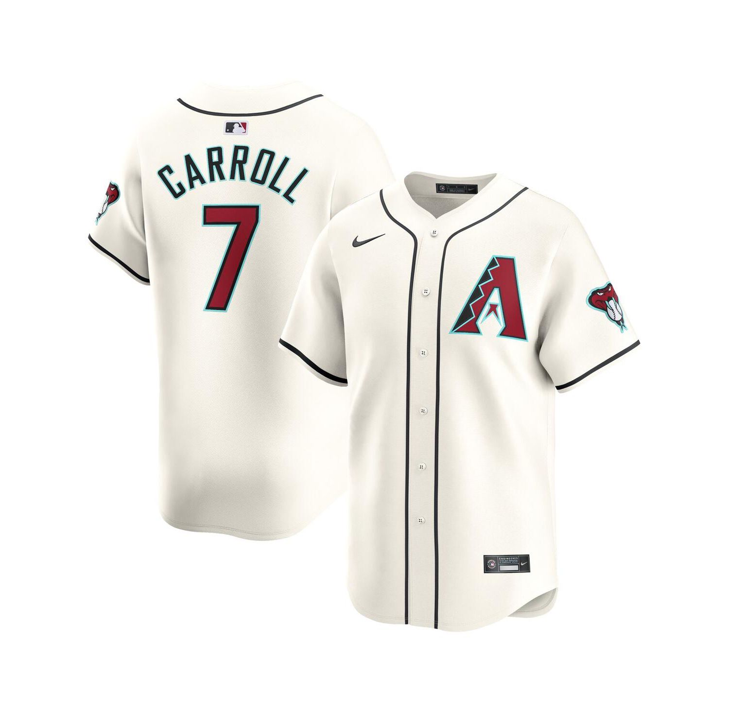 Men's Corbin Carroll White Arizona Diamondbacks Home Limited Player Jersey