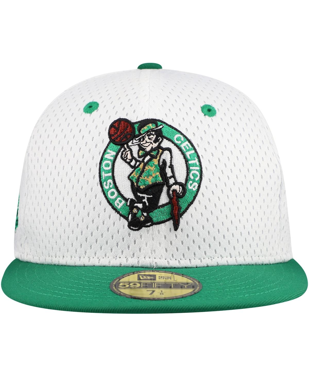 New Era Men'sKelly Green Boston Celtics Throwback 2Tone 59FIFTY Fitted Hat - White, Kelly Green
