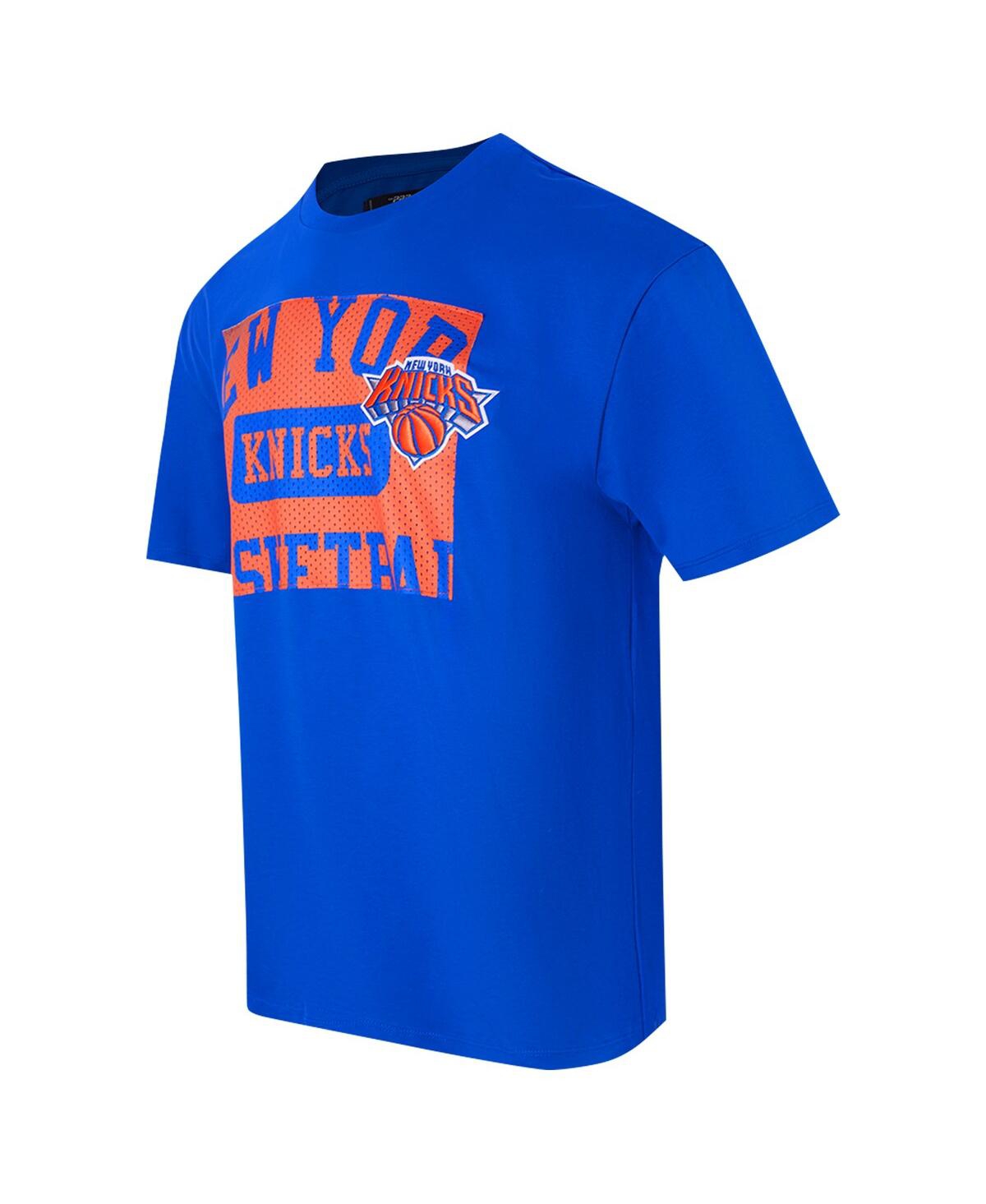 Pro Standard Men's Royal New York Knicks Made To Play Drop Shoulder T-shirt In Royal
