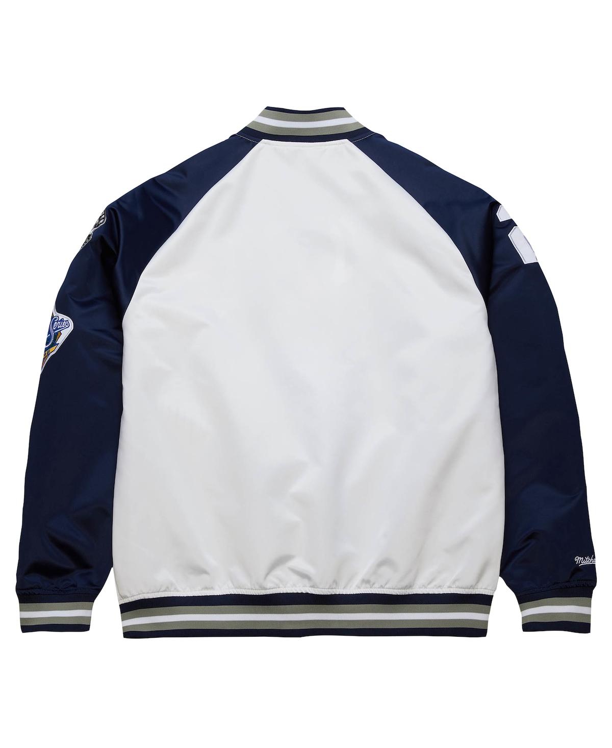 Mitchell & Ness Men's Derek JeterNavy New York Yankees Cooperstown Collection Legends Lightweight Satin Raglan Full-Snap Jacket - White, Navy