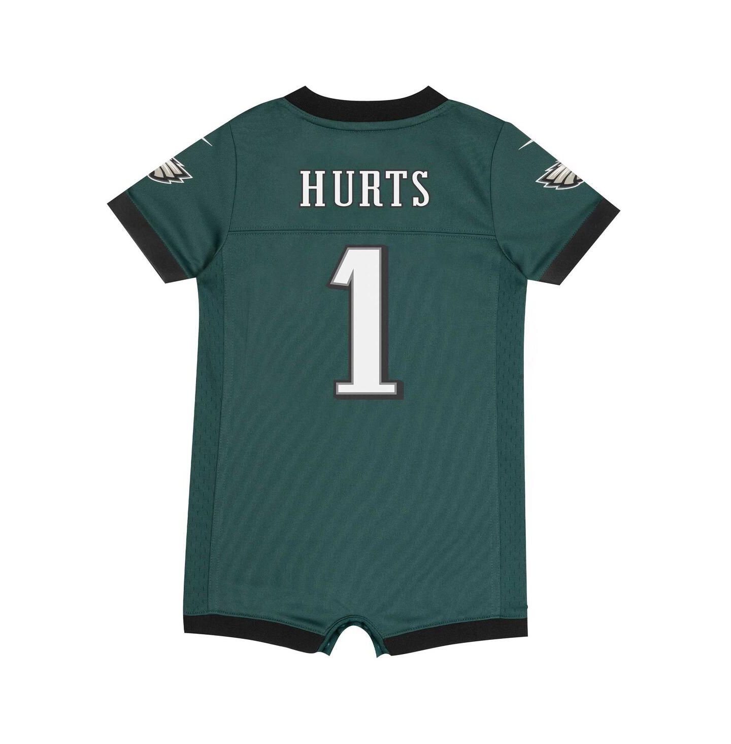 Комбинезон Nike Jalen Hurts Midnight Philadelphia Eagles Game Romper Jersey для малышей, цвет: Зелёный / Белый — фото 2