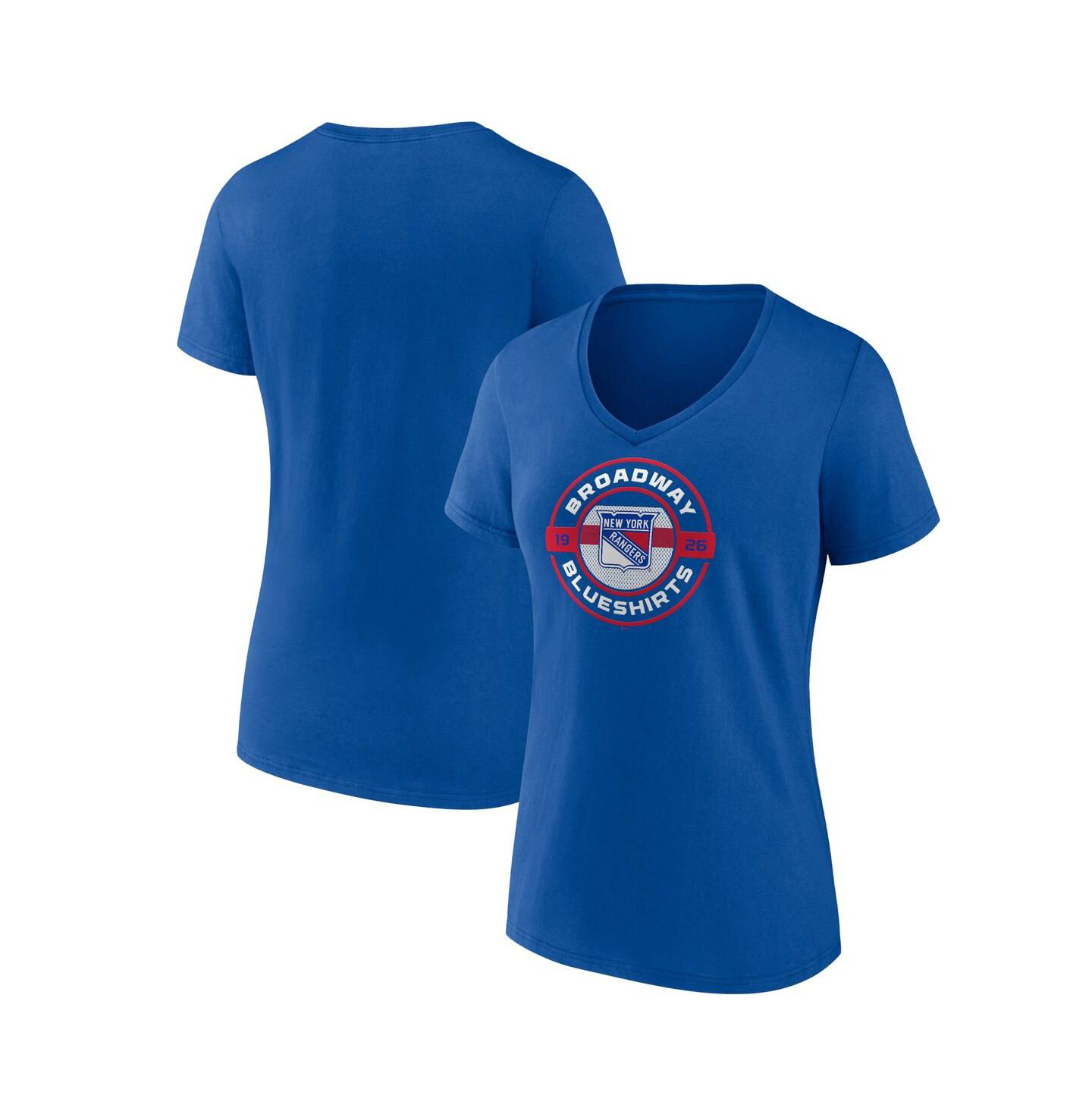 Женская футболка Fanatics New York Rangers Local A V-Neck — фото 1