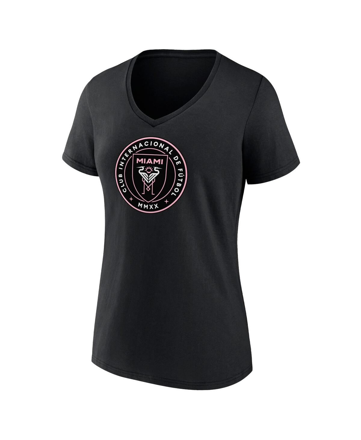 Fanatics Women's Lionel MessiInter Miami Cf Authentic Stack Name Number V-Neck T-Shirt - Black