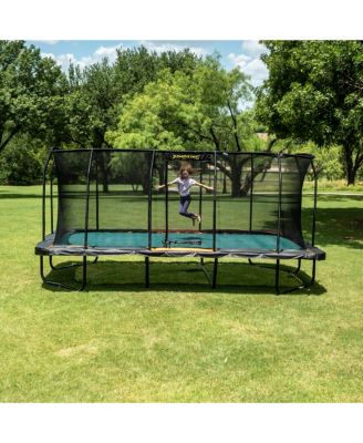 Pro-Series Rectangular Trampoline 10ft x 18ft - Double the Springs, Patented V-shaped Spring Arrangement, Comfort Weave Jumping Surface