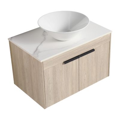 Streamdale 30" Modern Design Float Bathroom Vanity With Ceramic Basin Set