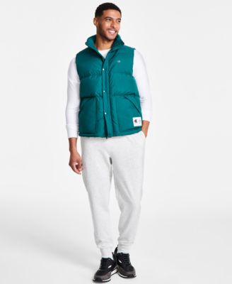 Men's Solid-Color Quilted Puffer Vest