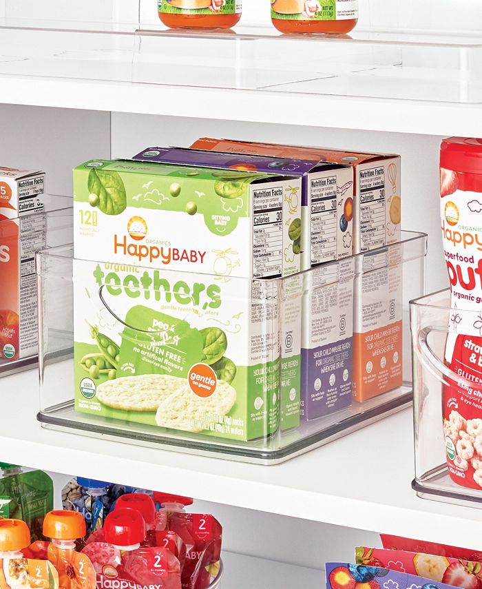 iDesign Plastic Stackable Open Front Cabinet and Pantry Storage Bin ...
