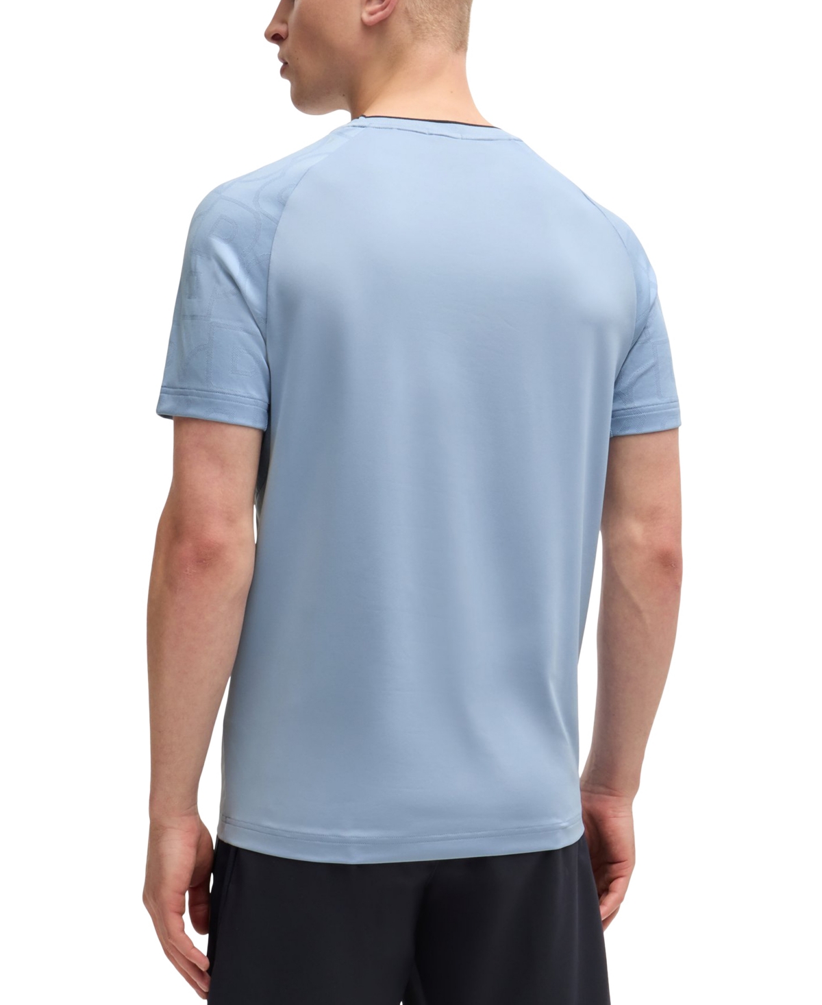 Hugo Boss X Matteo Berrettini Stretch-jersey T-shirt With Signature Details In Black
