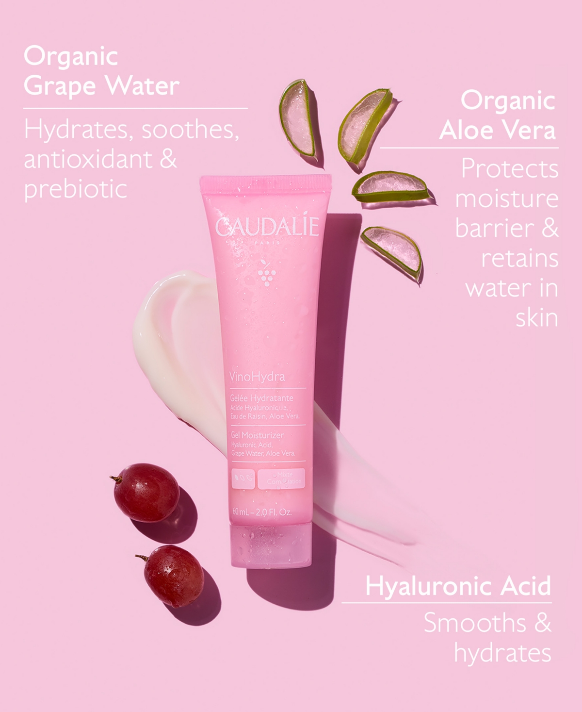 Caudalíe Vinohydra Gel Moisturizer, 2 Oz. In No Color