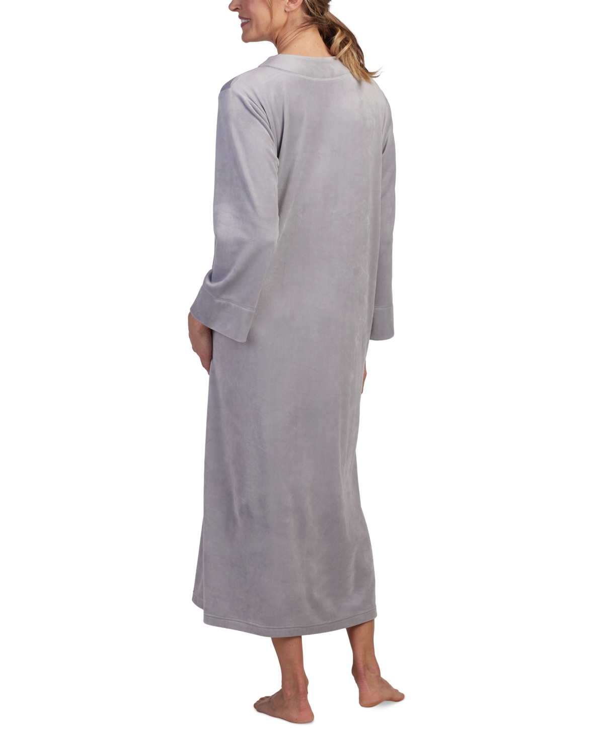 Miss Elaine Women's Embroidered Zip-Front Robe