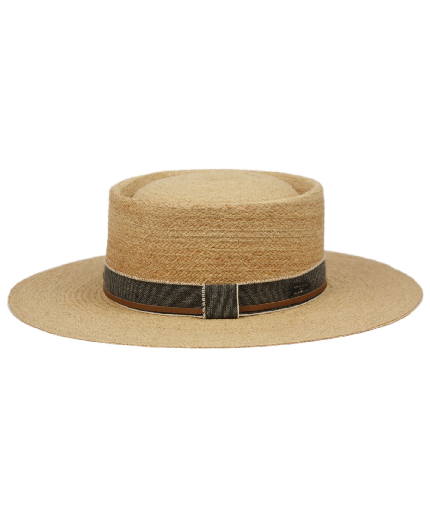 Женский головной убор Angela & William Wide Flat Brim Straw Pork Pie Hat, цвет: Натуральный — фото 2