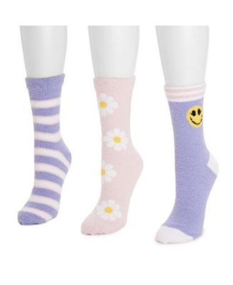 Women's 3 Pack Cozy Compression Crew Socks