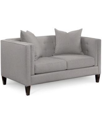 Braylei 61 Fabric Track Arm Loveseat, Created for Macy's