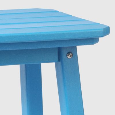 5-Piece HDPE Outdoor Patio Dining Bar Bistro Table Set with Bar Stools