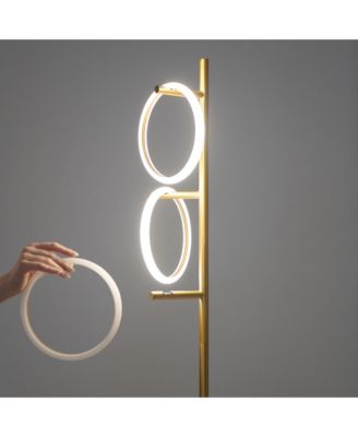 Saturn 66" LED Tree Floor Lamp with 3 Removeable Light Rings