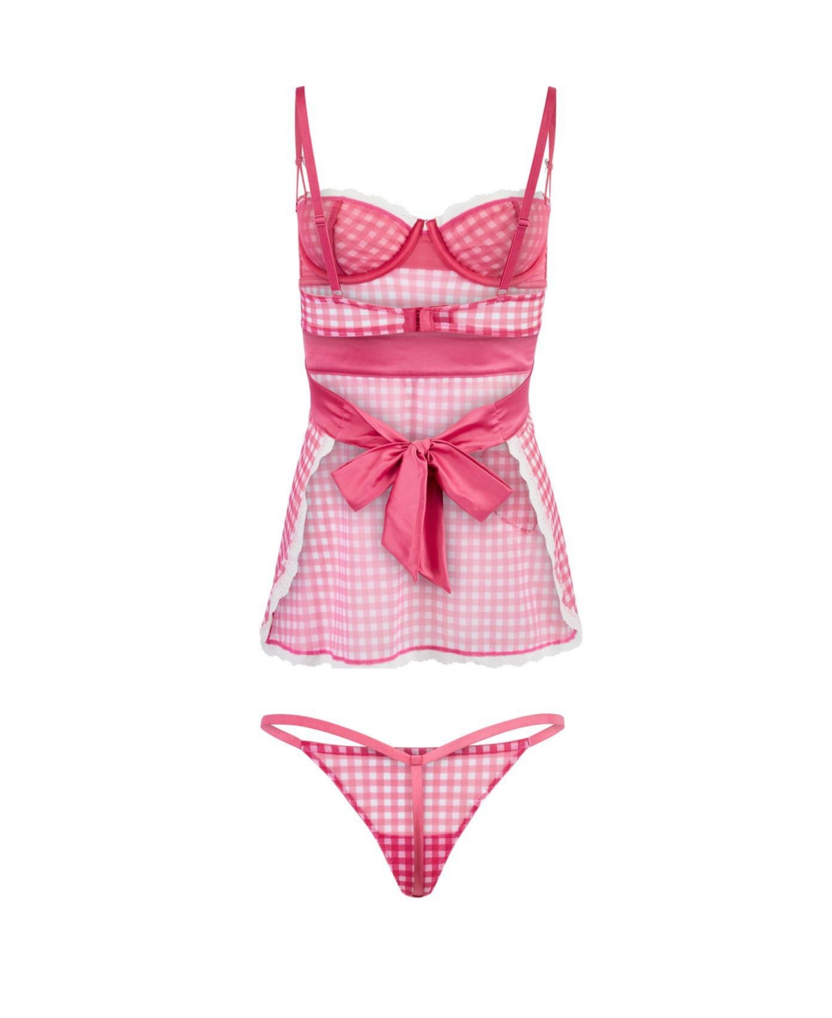 Adore Me Plus Size Lola Apron Babydoll & G-String Set Lingerie