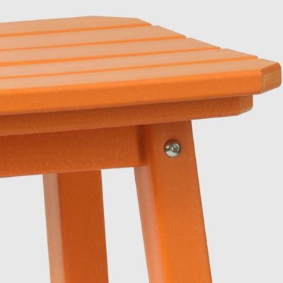 5-Piece HDPE Outdoor Patio Dining Bar Bistro Table Set with Bar Stools