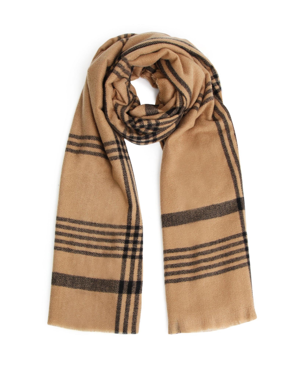 Panorama Check Scarf - Brown