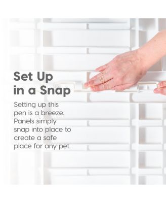 USA 35" Exercise 10-Panel Pet Playpen with Door. Small, Medium, and Large Dogs, Keep Pets Secure, Easy Assembly & Storying, Customizable, Black