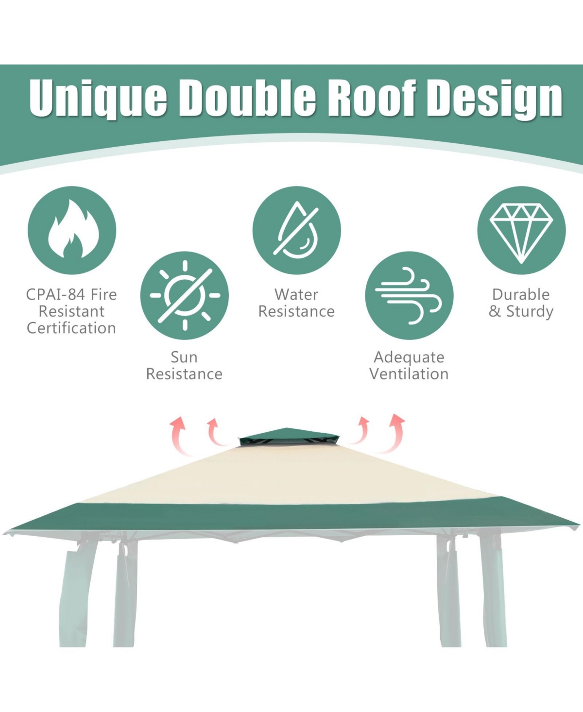 Slickblue 13 Feet x 13 Feet Pop Up Canopy Tent Instant Outdoor Folding Canopy Shelter