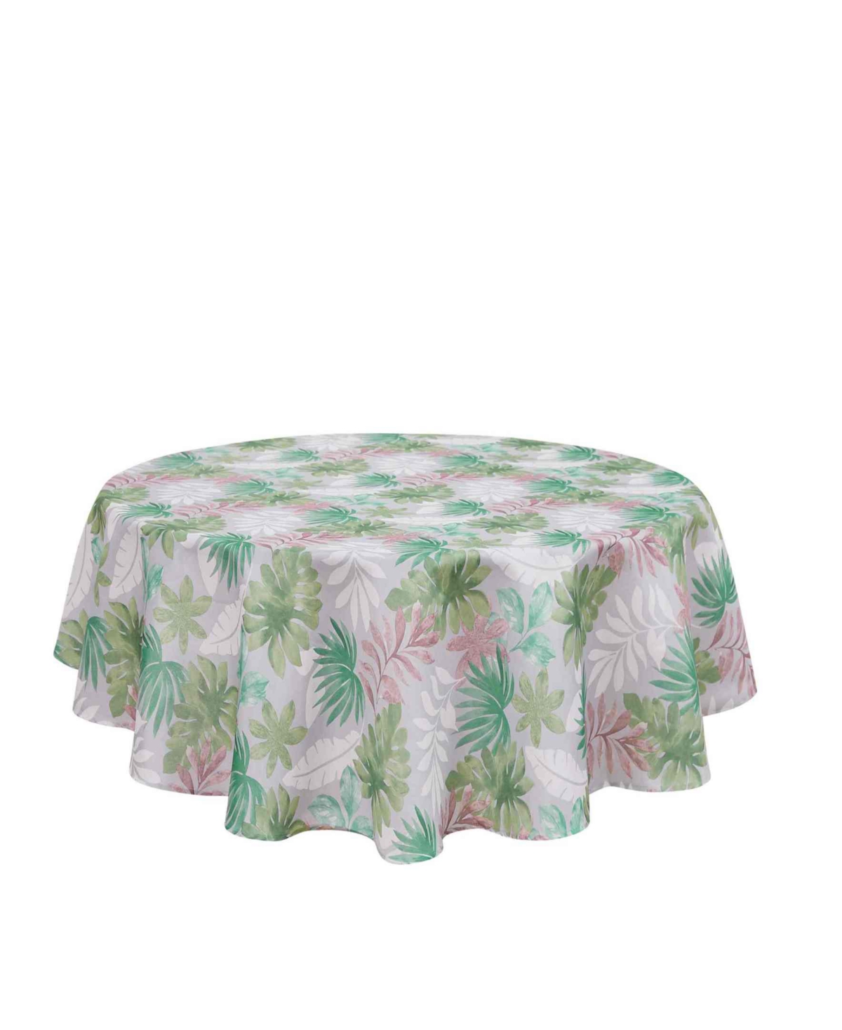 Avanti Cove Palm Water-resistant Indoor And Outdoor Tablecloth, 70" Round In Multicolor