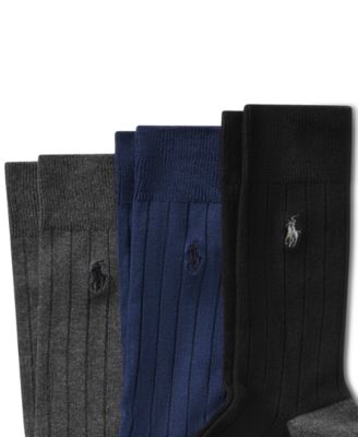 Men's Soft Touch Rib Dress Socks, 3-Pack