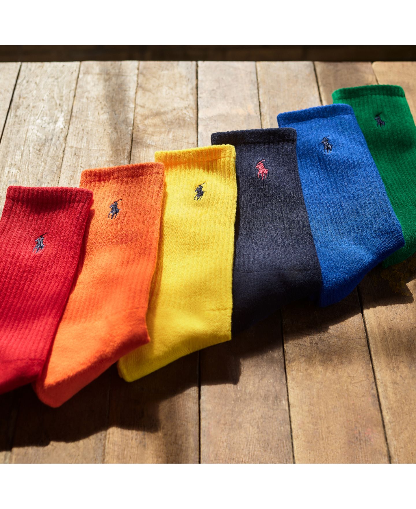 Носки Colorful для мужчин, средней высоты — Polo Ralph Lauren, цвет: Asst — фото 3