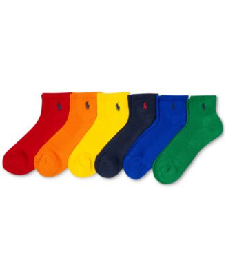 Men's 6-Pk. Performance Colorful Quarter Socks
