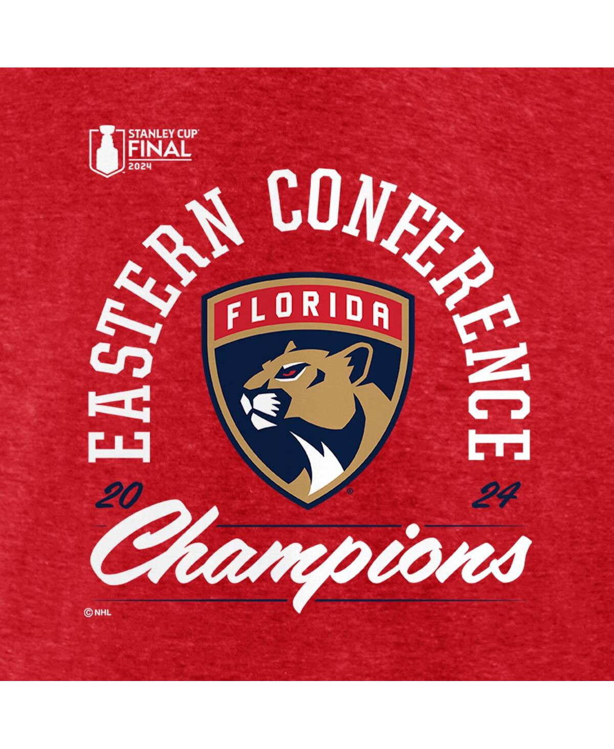 Fanatics Women'sFlorida Panthers 2024 Eastern Conference Champions Drive Tri-Blend T-Shirt - Heather Red
