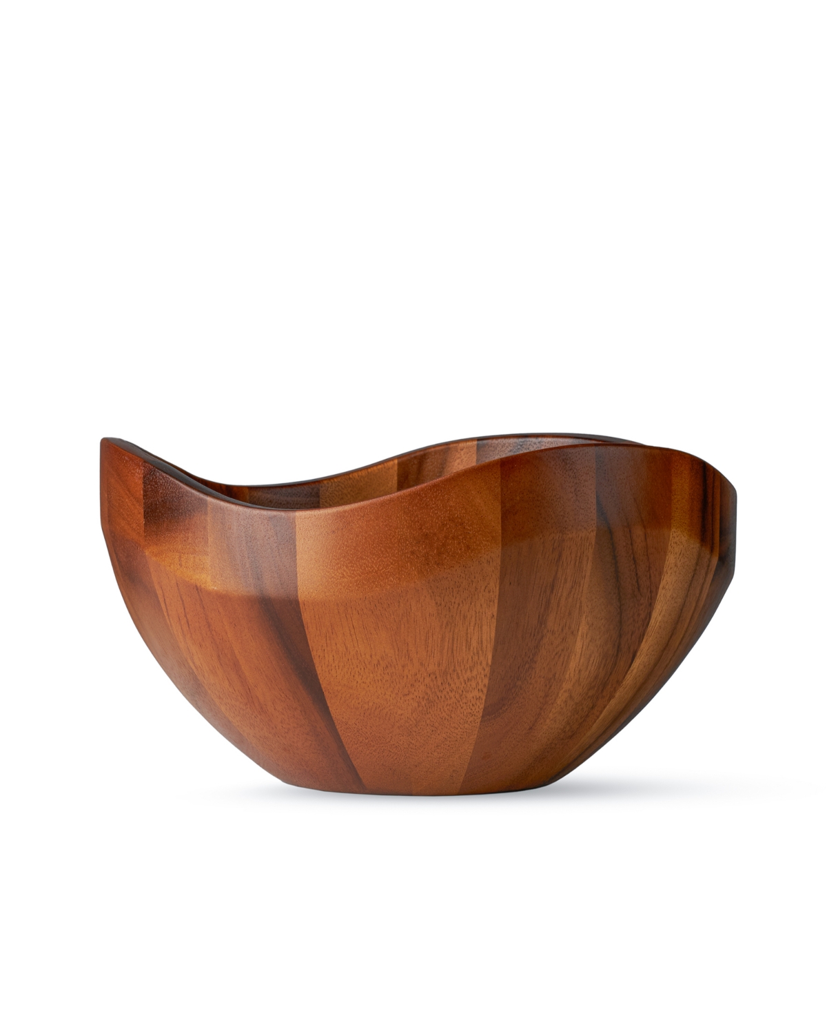 Nambe Billow Salad Bowl With Servers In Brown