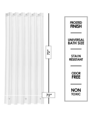 Heavy Duty 5G Thick, Soap & Scum Resistant Shower Curtain Liner, 72” L x 72” W