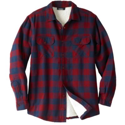 Big & Tall Fleece Sherpa Shirt Jacket