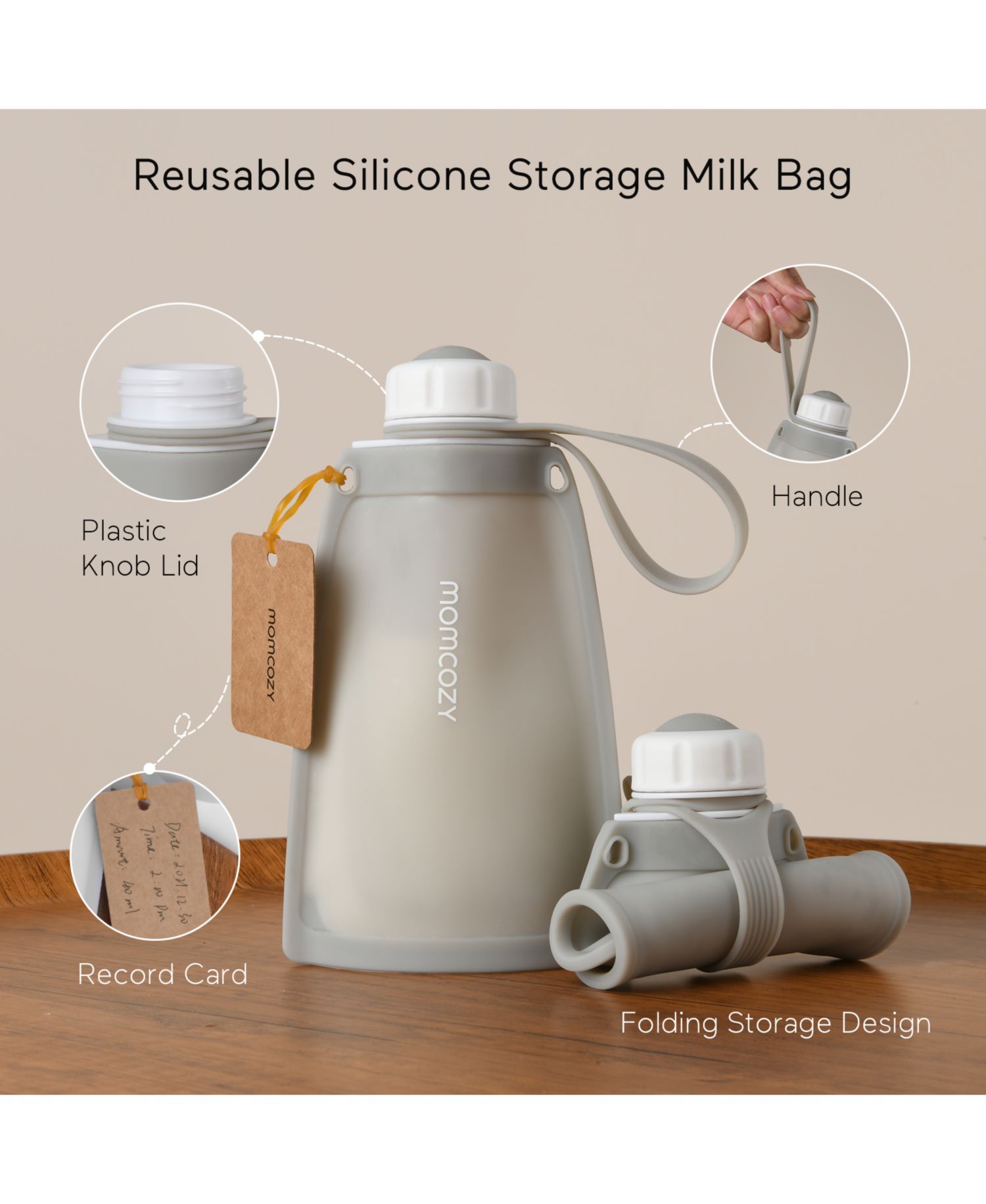 Silicone Milk Storage Bags 5pcs-Light Purple