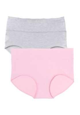 Women's Cotton Spandex Comfort Waist Brief 2-Pack