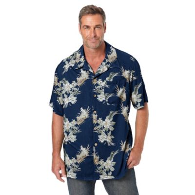 Men's Big & Tall Printed Camp Shirt