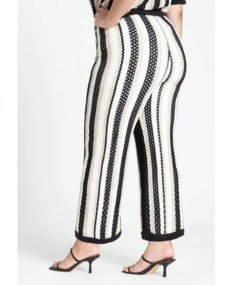 Women's Plus Size Crochet Pull On Pant