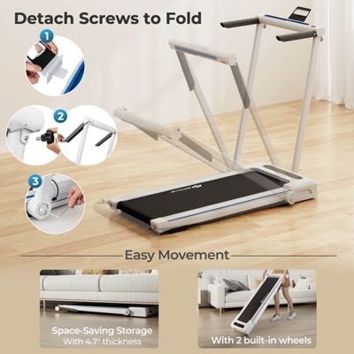 2.25HP 3-in-1 Folding Treadmill W/Table Speaker Remote Control