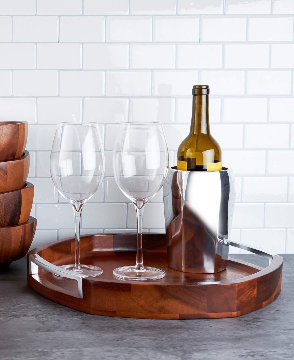 Nambe The Rivet Wine Chiller In Silver
