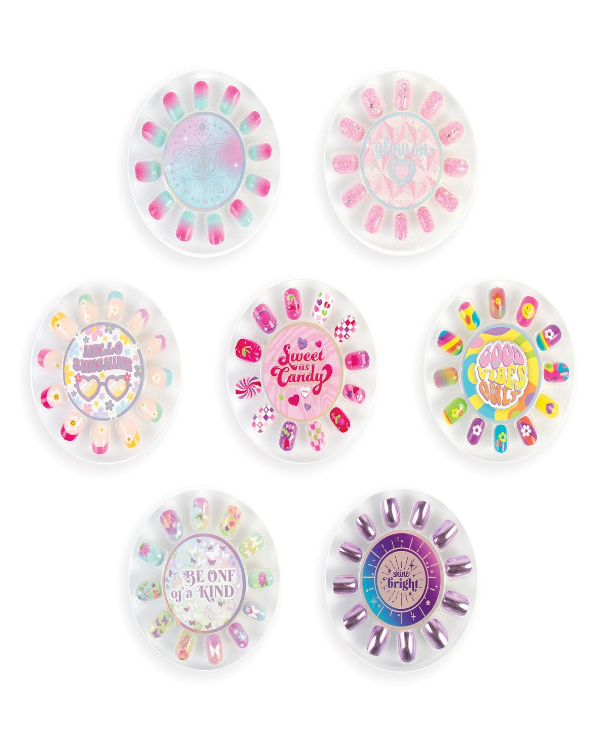 Make It Real 3c4g Totally Trendy Faux Nail Set In Multi