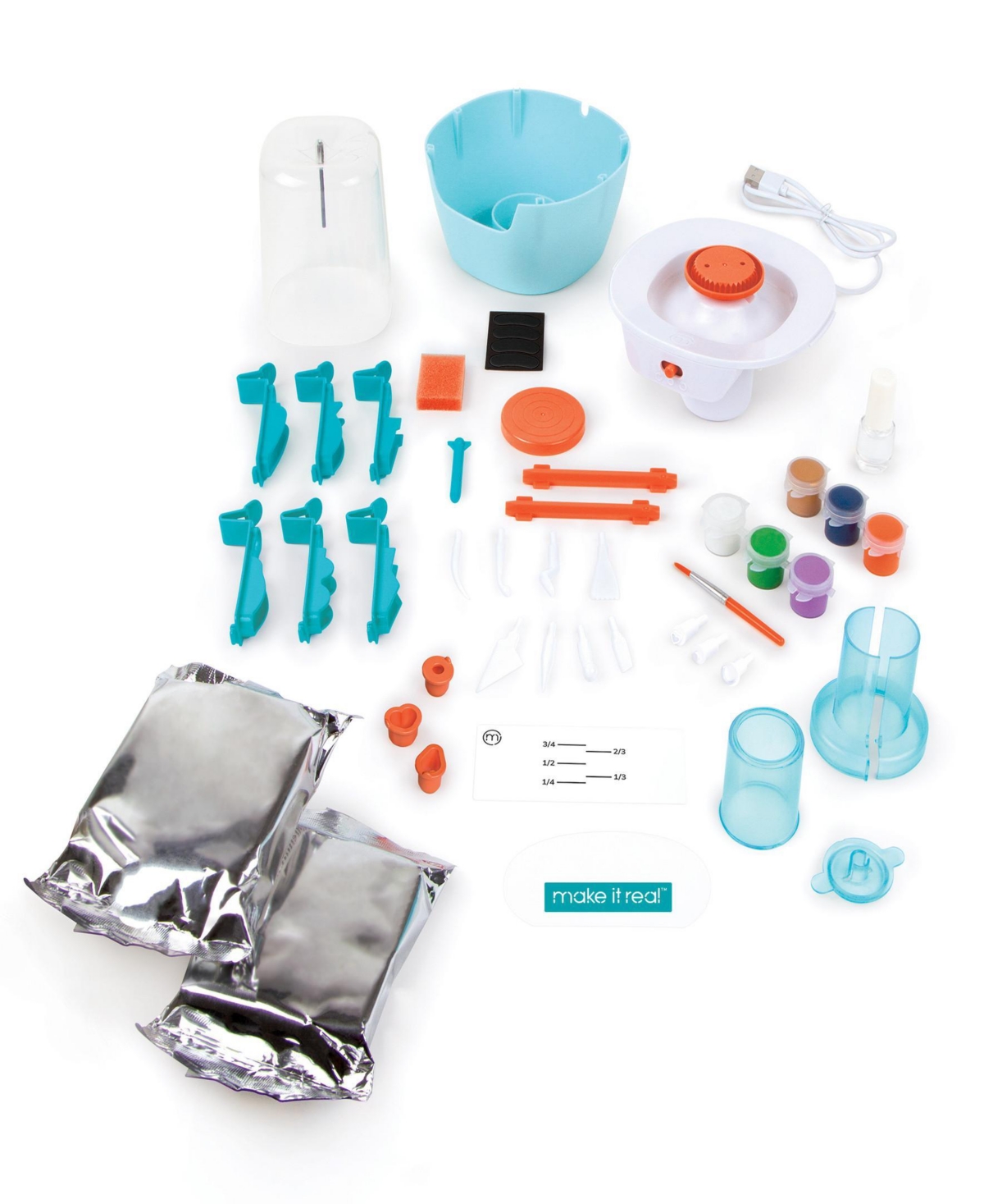 Make It Real Mini Pottery Studio Deluxe Set In Multi