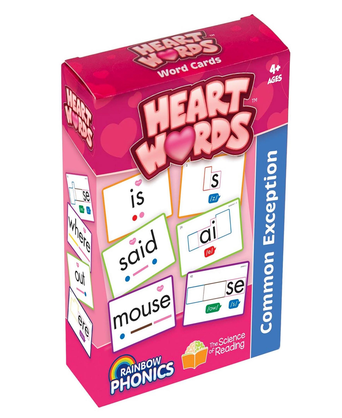 Junior Learning Rainbow Phonics - Heart Words Word Cards