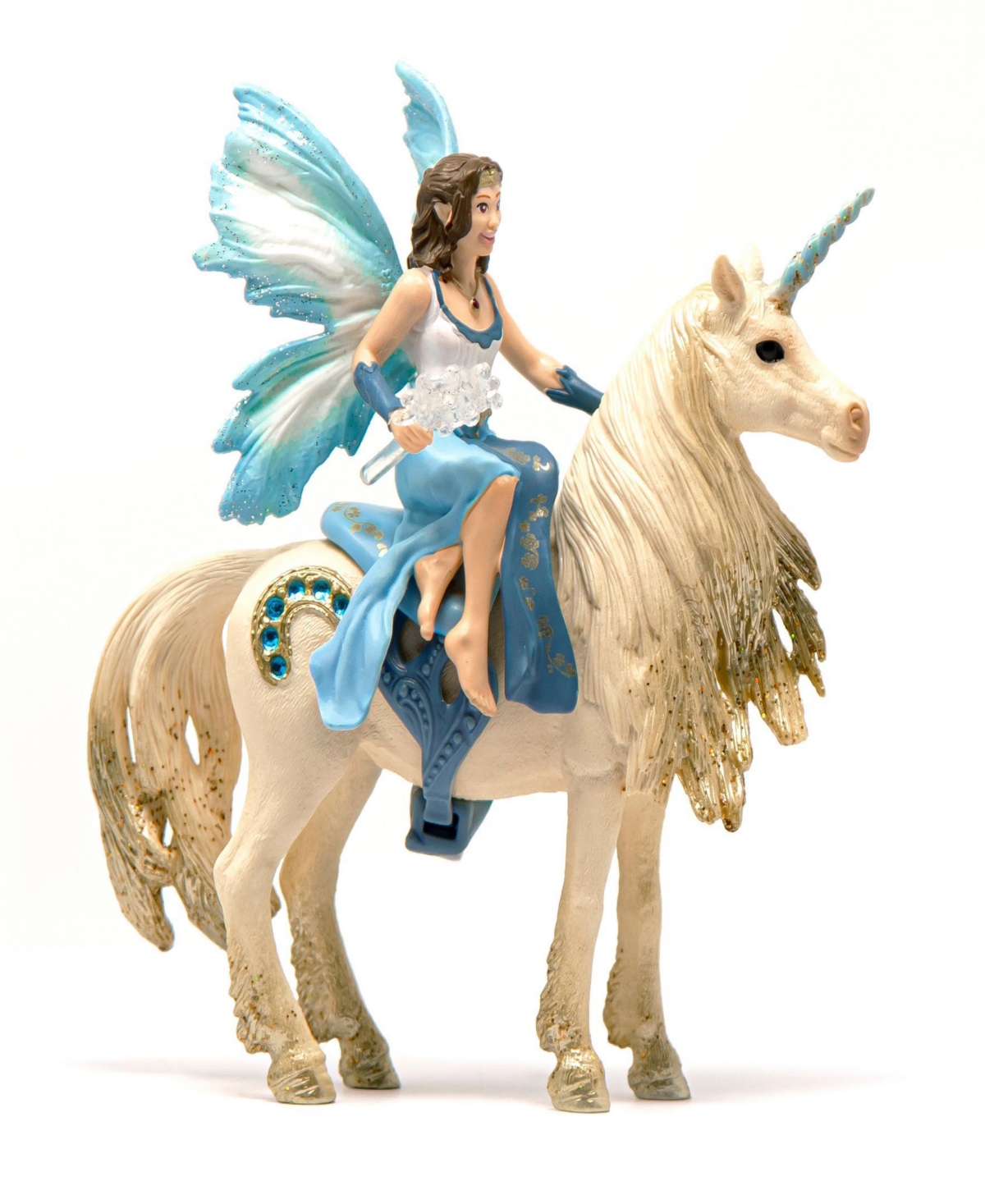 Schleich Bayala Eyela Riding On Golden Unicorn Playset In Multi