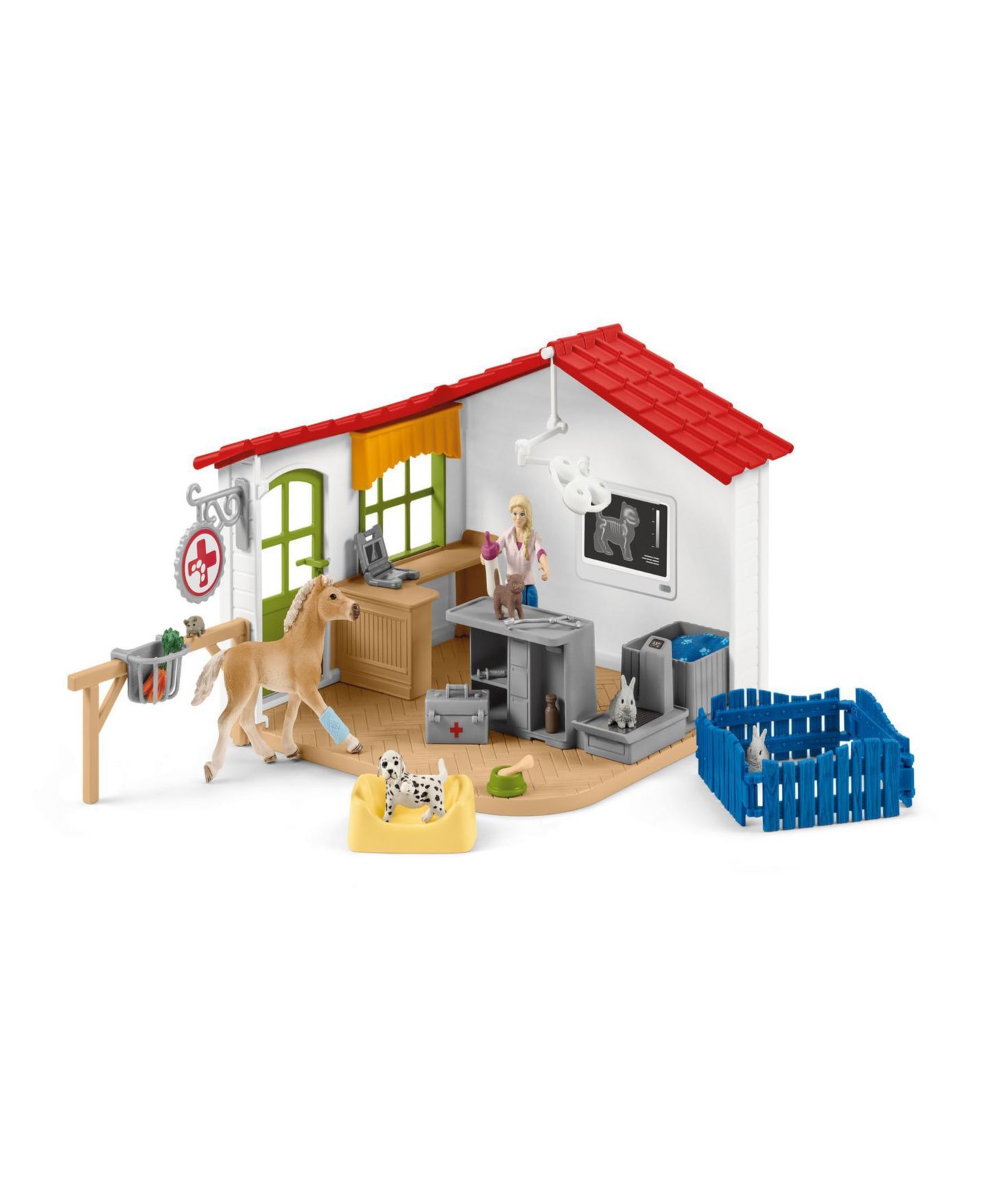 Детские фигурки Schleich Farm World Veterinarian Practice With Pets Playset — фото 5
