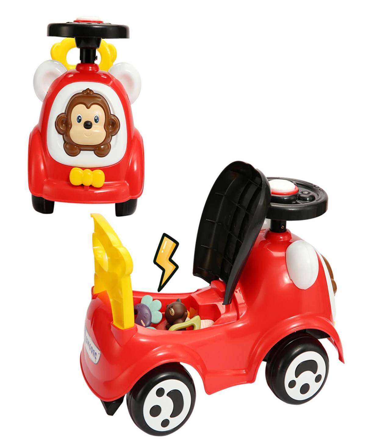 Trimate Toddler Foot To Floor Push And Ride On Car In Multi