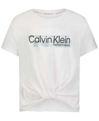 Calvin Klein - Big Girls Performance Twist-Front T-Shirt