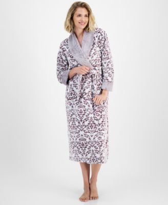 Charter Club - Women's Long Embossed Plush Robe