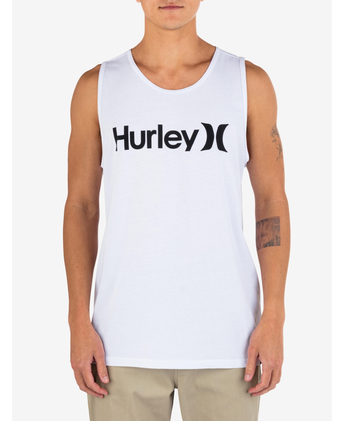 Hurley Men's Everyday One And Only Solid Tank Top In White