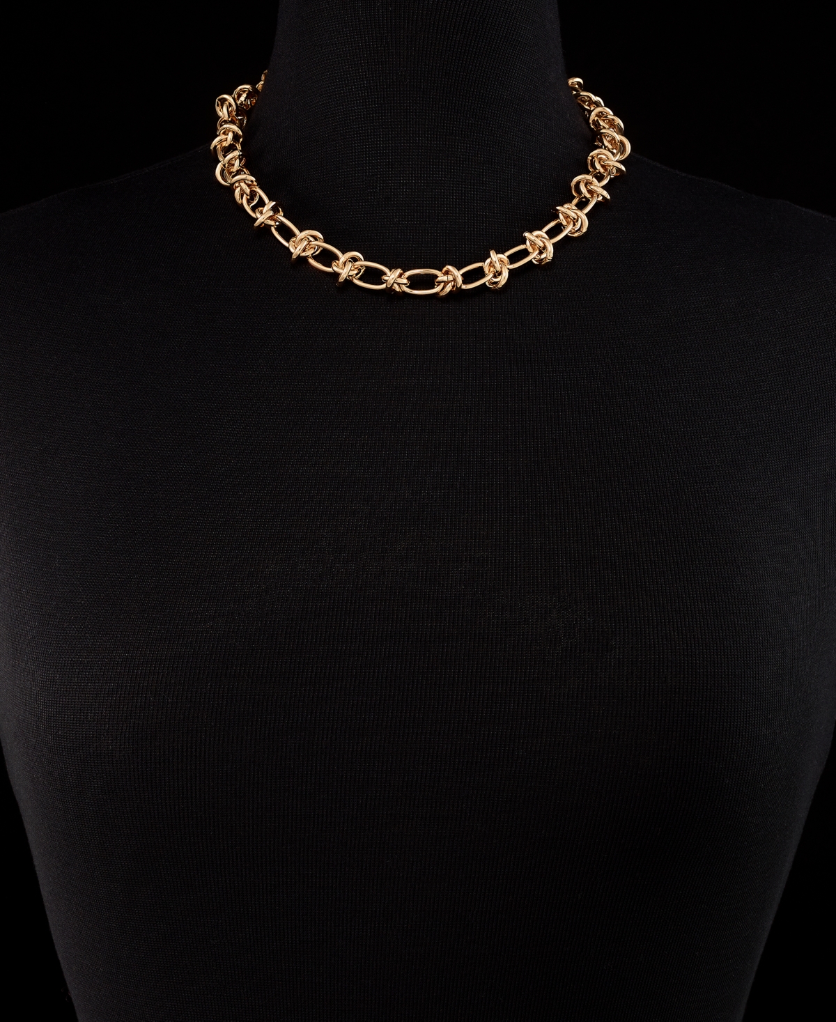 On 34th Clustered Link Collar Necklace, + extender, Created for Macy's